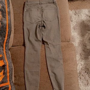 Grey jeans, slightly distressed, high rise, size 4